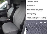 Driver & Single Passenger - Integral Passenger Headrest - Black
