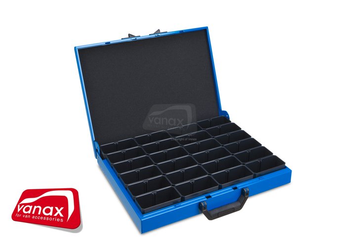 Metal case KM 321 including 24 insetboxes H63 - Click Image to Close