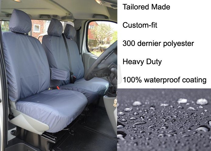 2006-14 Driver's Seat No Armrest & Double Passenger - Grey - Click Image to Close