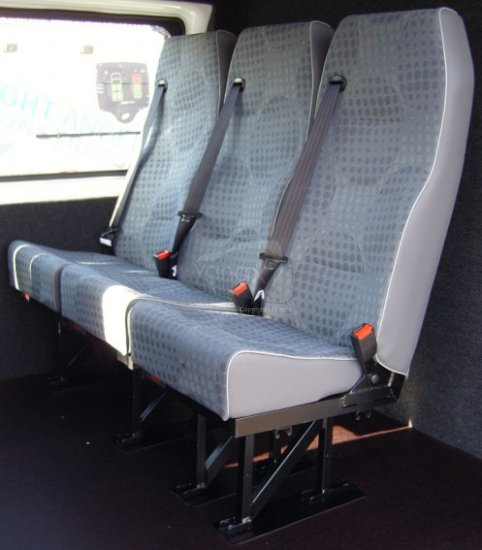 High Back Treble with 3pt seat belts, M1/N1 Tested - Click Image to Close