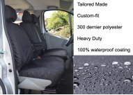 2006-14 Driver's Seat With Armrest & Double Passenger - Black