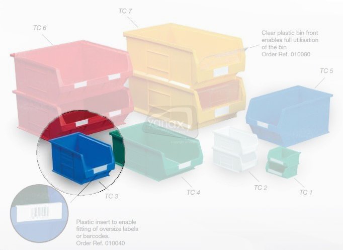 Topstore - Semi-Open Fronted Containers - 10 x Size 3 - Click Image to Close