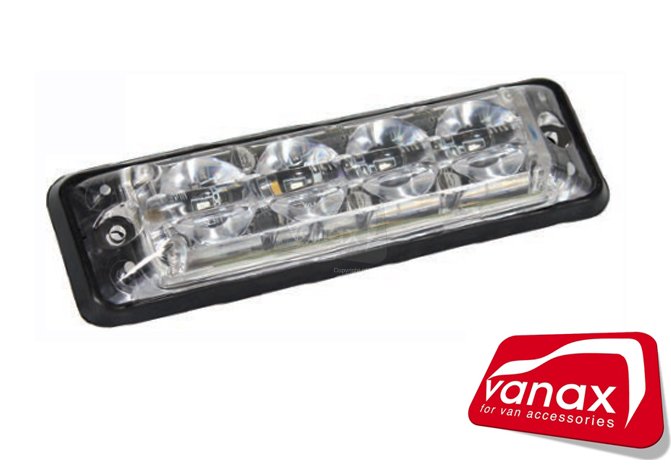 4 x 3 Watt SMD LED Amber Flashing Warning Light (REG65) - Click Image to Close