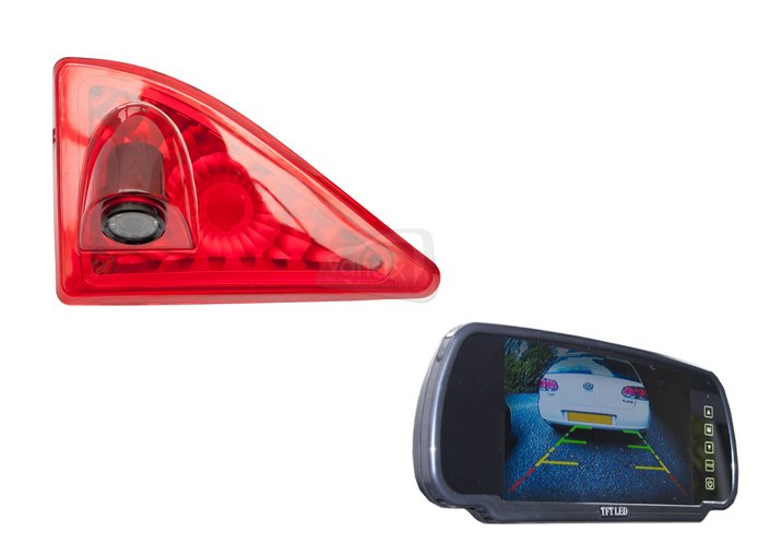 High Level Brake light camera and mirror mounted monitor - Click Image to Close