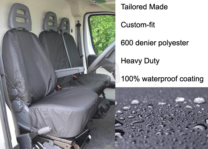 Tailored - Driver & Double Passenger - With Work tray - Grey - Click Image to Close