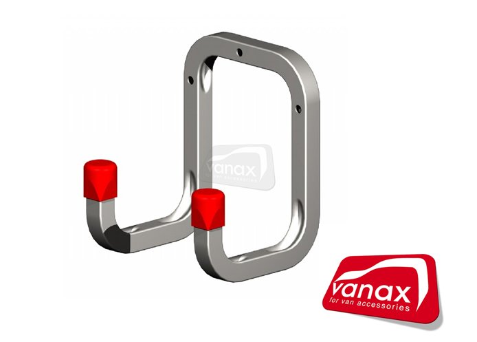 90mm Galvanised Steel Double Wall Hook - 40kg capacity - Click Image to Close