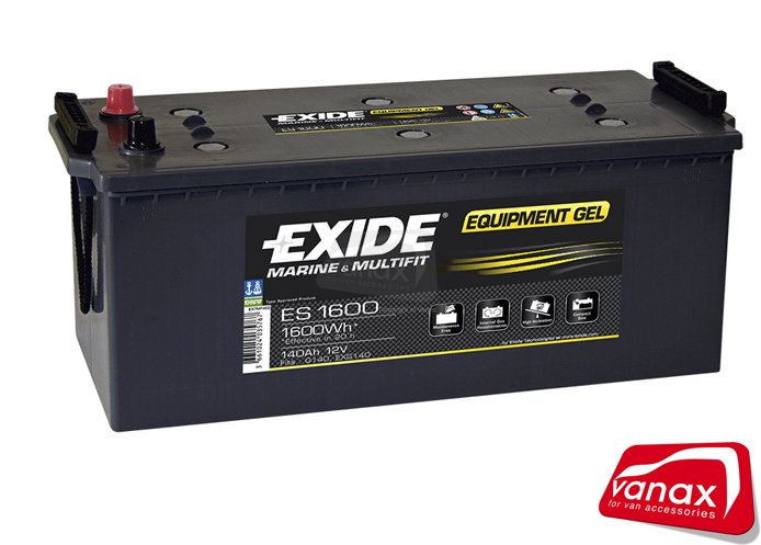 Exide Gel 140Ah (ES1600) - Deep Cycle Gel Battery - Click Image to Close