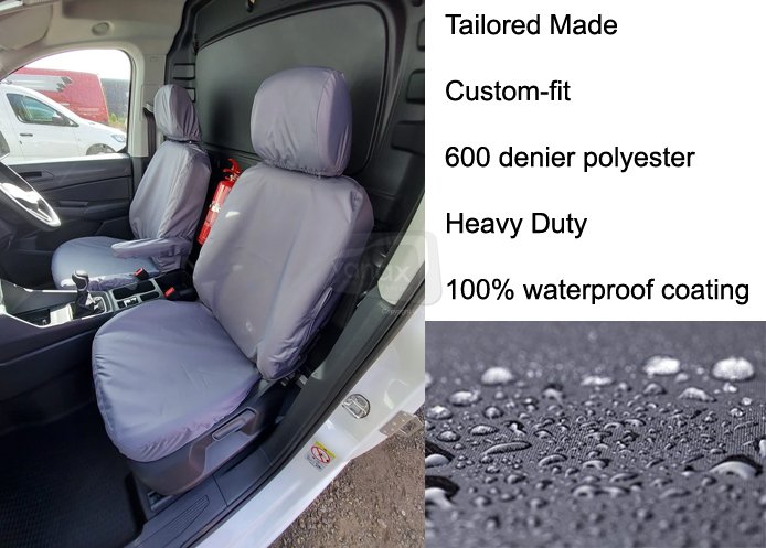 Tailored - Driver & Single Passenger - Grey - Click Image to Close