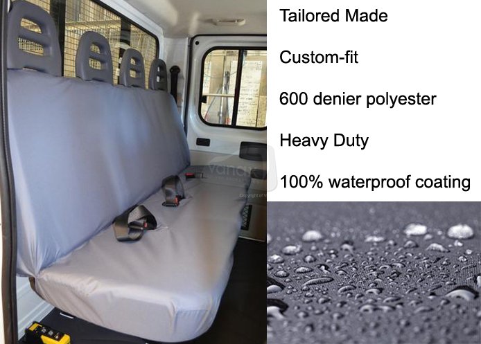 Crew Cab - Tailored Rear Passenger Seat only - Grey - Click Image to Close
