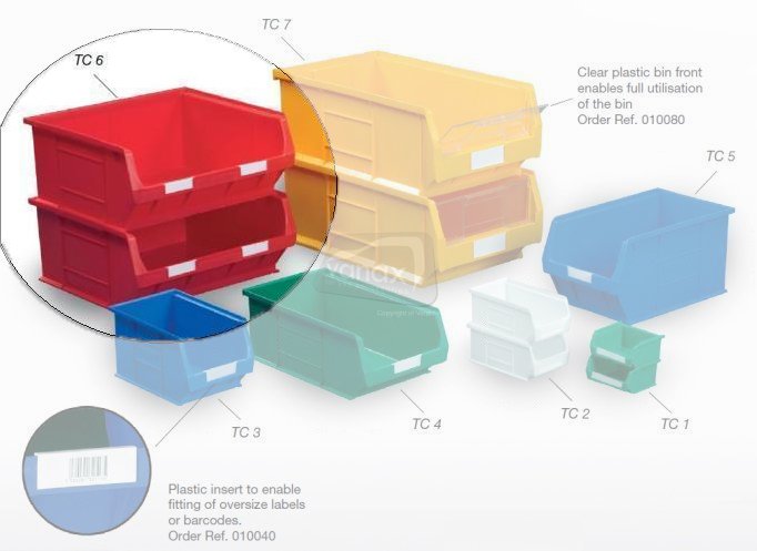 Topstore - Semi-Open Fronted Containers - 5 x Size 6 - Click Image to Close