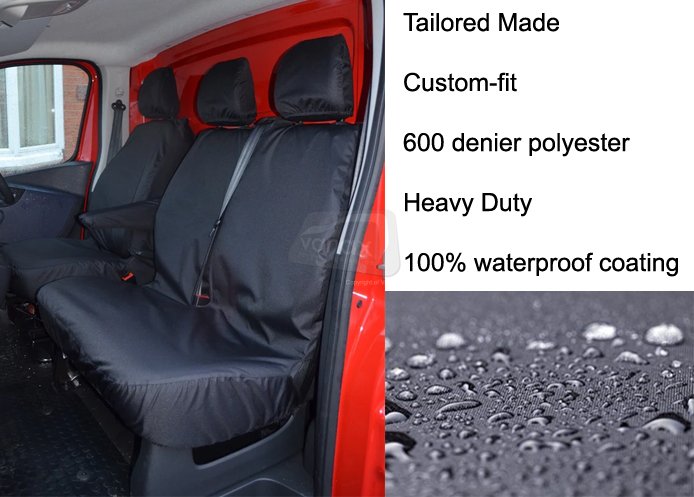 Driver & Double Passenger - Fixed Seat no u/seat storage - Black - Click Image to Close