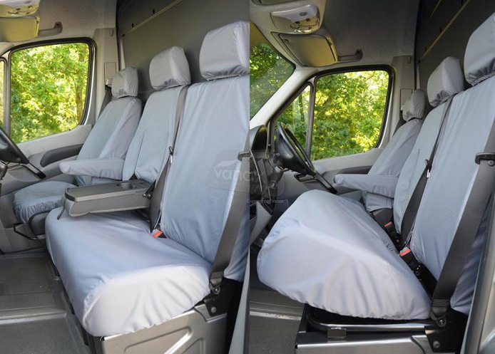 2010-on - Tailored - Driver & Folding Double Passenger - Grey - Click Image to Close