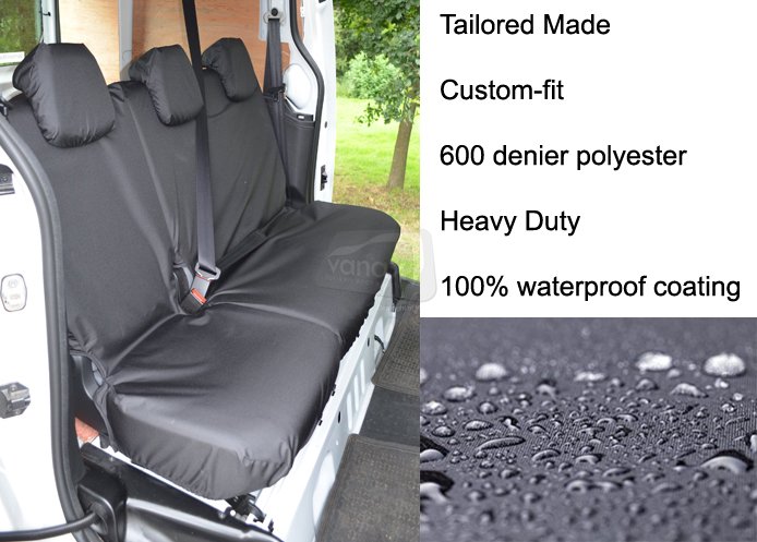 Tailored Rear Single & Double Seat - Black - Click Image to Close