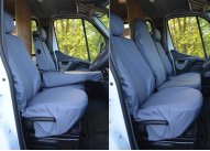Driver & Folding Middle Seat - 1 non-split bench base - Grey