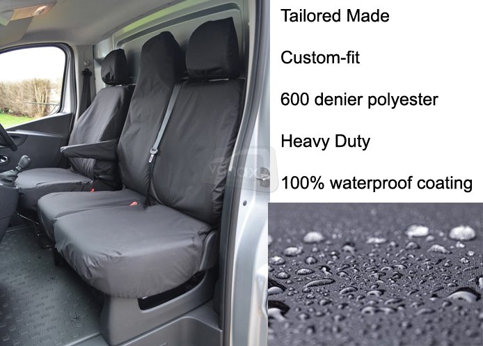 Driver & Double Passenger - Folding with u/seat storage - Black - Click Image to Close