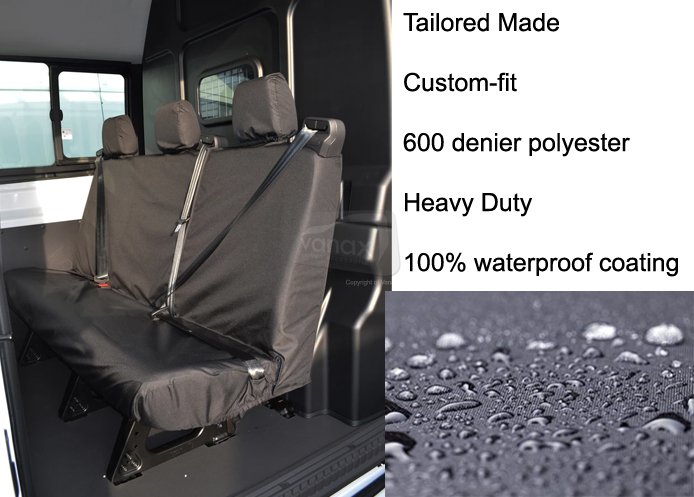 DCIV Tailored - Rear 3-Seater Bench - Black - Click Image to Close