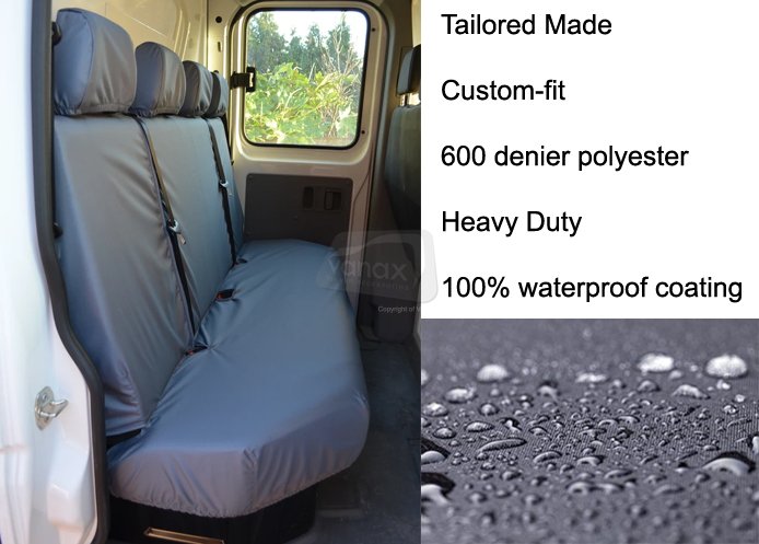 Tailored - Rear 4-Seater Bench - Grey - Click Image to Close