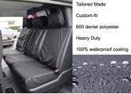 Tailored Rear Triple Seat Covers - Black