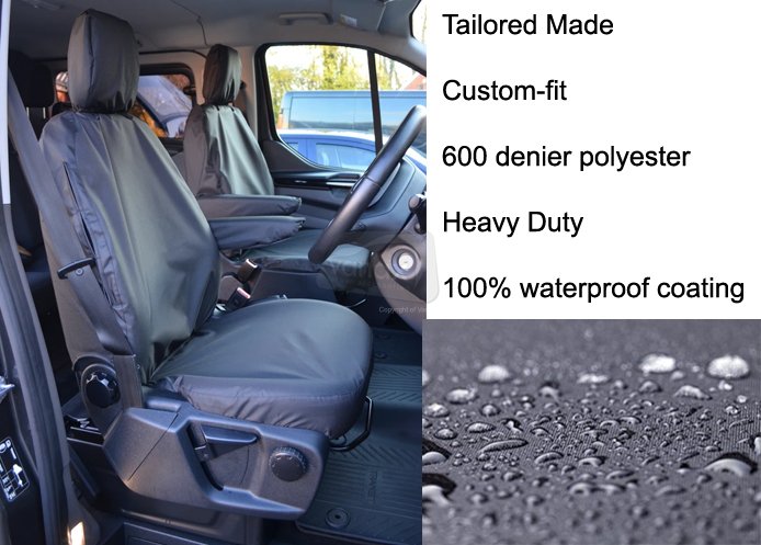 Tailored Driver & Single Passenger Seat - Black - Click Image to Close