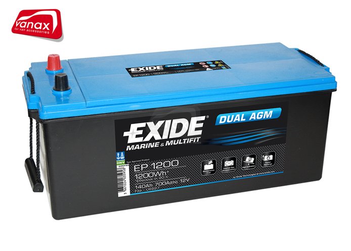 Exide AGM 140Ah (EP1200) - Deep Cycle Battery - Click Image to Close