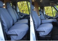 Driver & Folding Middle Seat - 2 piece split bench base - Grey
