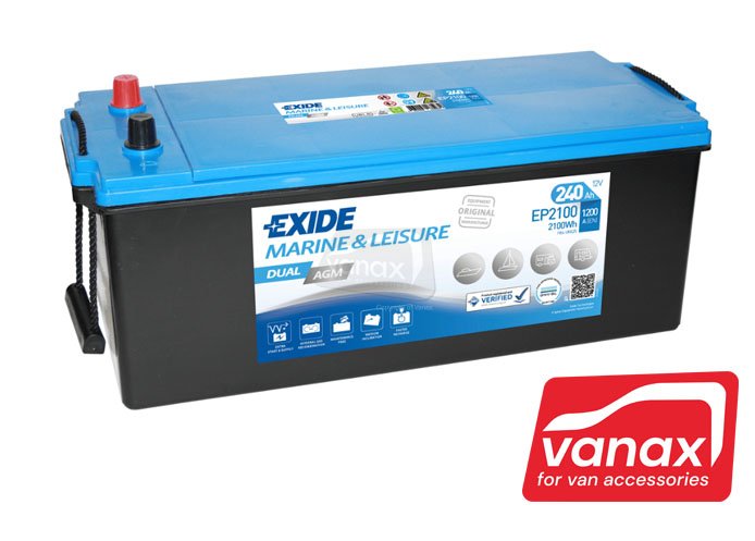 Exide AGM 240Ah (EP2100) - Deep Cycle Battery - Click Image to Close