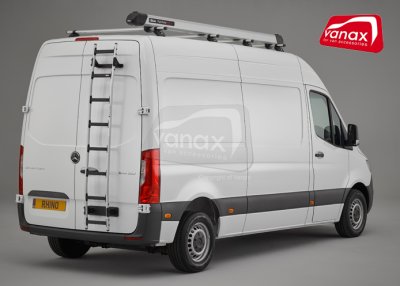 Crafter (2017-on) - H3 - 7 rung Aluminium rear door ladder