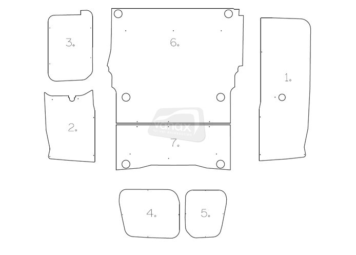 L1 H1 (2022-on) - Full Ply Lining Kit - Click Image to Close