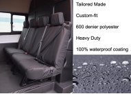 DCIV Tailored - Rear 2 x Double Passenger Seat Covers - Black