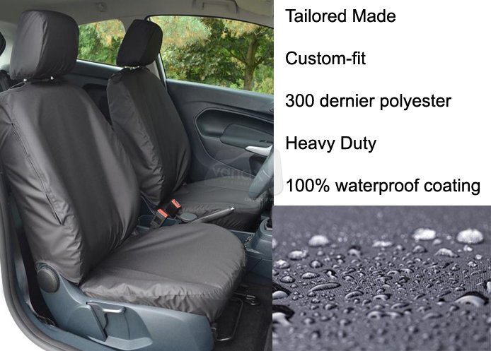 Tailored Fronts - Driver & Non-Folding Single Passenger - Grey - Click Image to Close