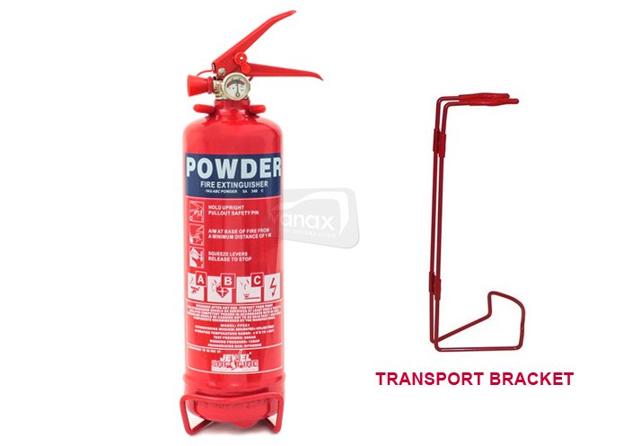 1 Kg Dry Powder Fire Extinguisher with transport bracket - Click Image to Close