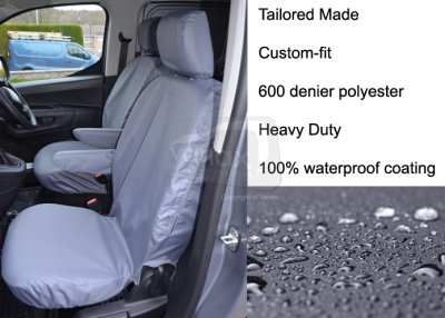 Driver & Single Passenger - Separate Headrest & Armrest - Grey