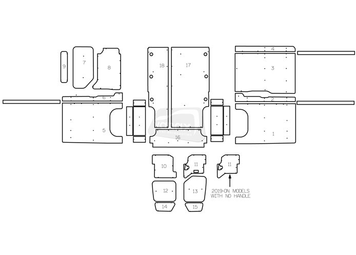 LWB FWD (LM/LH) - Full Ply Lining Kit - Click Image to Close