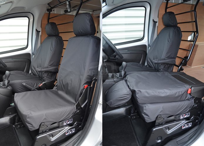 Tailored Front Pair - Driver & Folding Single Passenger - Black - Click Image to Close