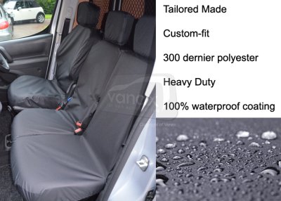 Driver & Double Folding Passenger (No Armrests) - Black