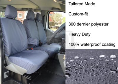 2001-06 Driver's Seat No Armrest & Double Passenger - Grey