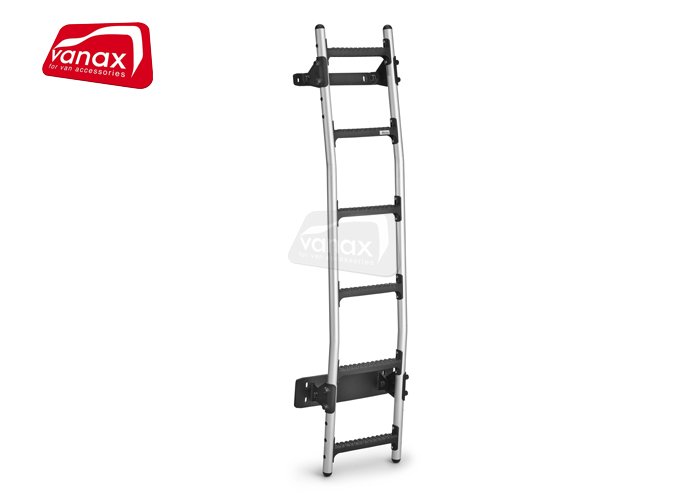 Ducato (2006-on) - H1 - 6 rung Aluminium rear door ladder - Click Image to Close