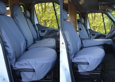 Driver & Folding Middle Seat - 1 non-split bench base - Grey