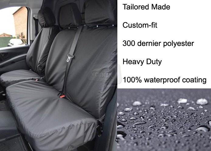 Tailored - Driver & Double Passenger without armrest - Black - Click Image to Close