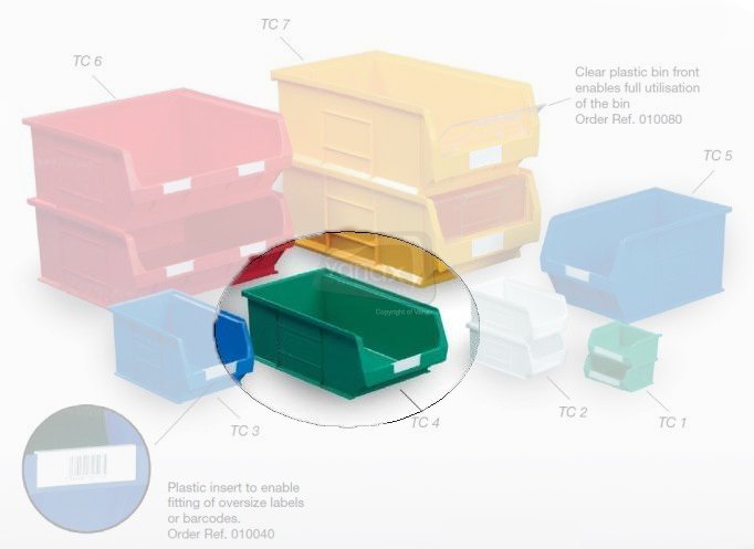 Topstore - Semi-Open Fronted Containers - 10 x Size 4 - Click Image to Close