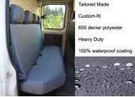 Tailored - Chassis Cab Rear 4-Seater Black Seat Covers - Grey