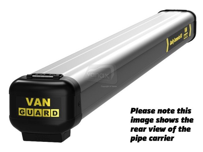 Van Guard 3 metre MAXI aluminium pipe carrier with rear opening - Click Image to Close