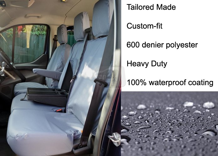 Driver & Double Passenger with Worktray - Grey - Click Image to Close