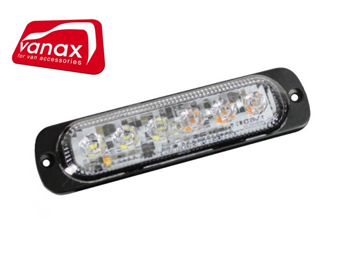 4 x 0.5 Watt LED Amber warning flasher - Click Image to Close