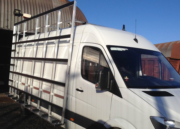 Sprinter (06-18) L3 - Aluminium Glass Rack (LxH) 4000 x 2500 - Click Image to Close