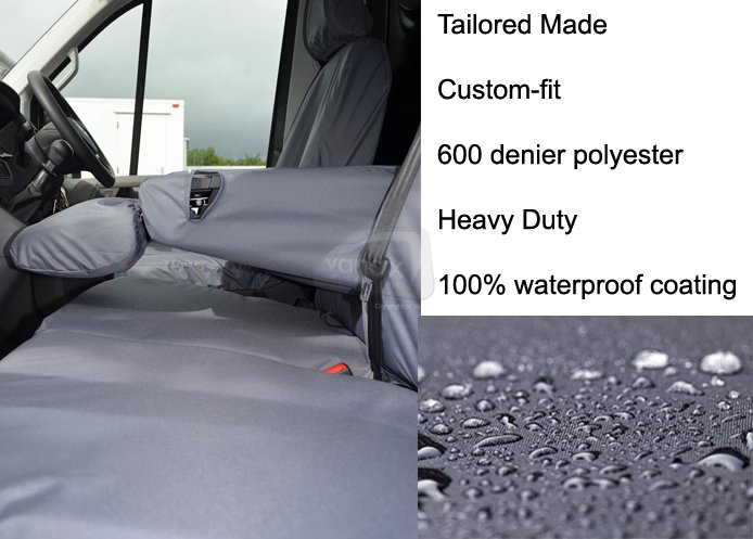 Tailored Driver & Double Passenger - Folding - Grey - Click Image to Close