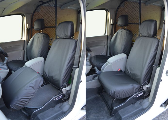 Tailored Front Pair - Driver & Folding Passenger - Black - Click Image to Close