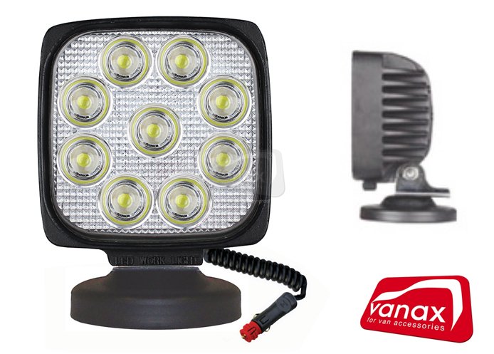 1800 lumens - LED Worklamp Magnetic Base - 9 LEDs - Click Image to Close