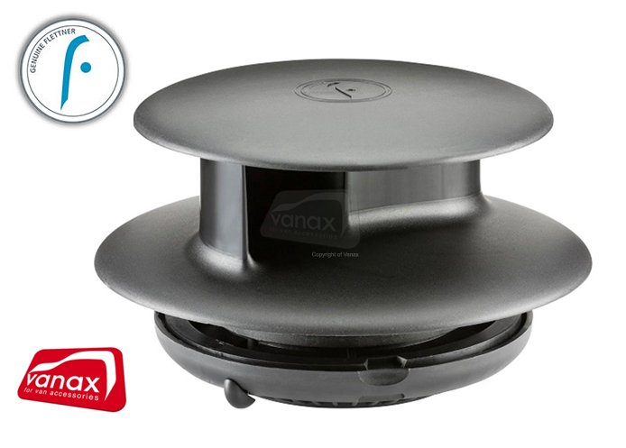 Flettner TCX-2 - Roof Vent Black - Click Image to Close