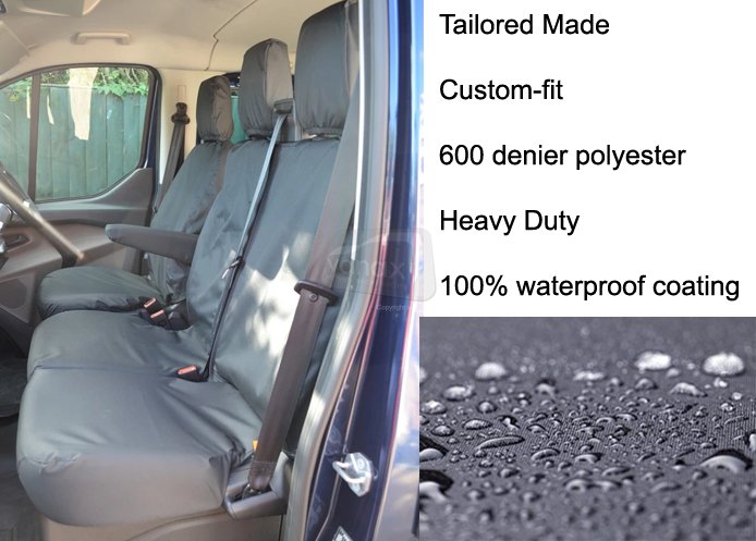 Driver & Double Passenger no Worktray - Black - Click Image to Close